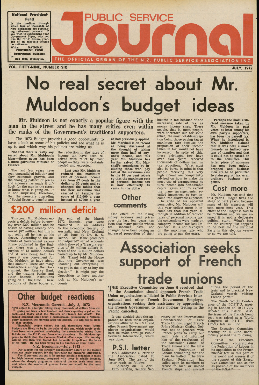 PSA Journal: Vol 59 No 6, July 1972