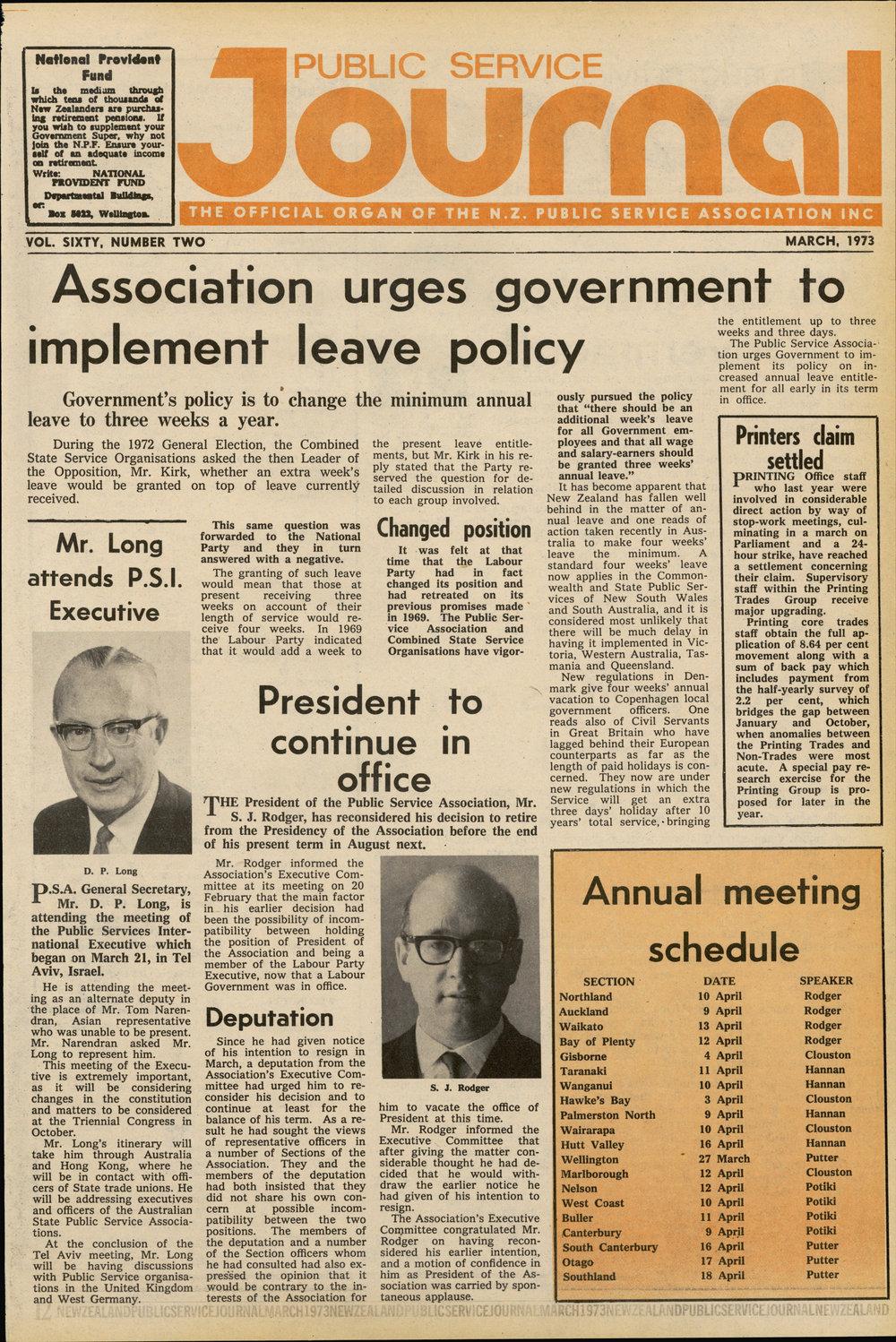PSA Journal: Vol 60 No 2, March 1973