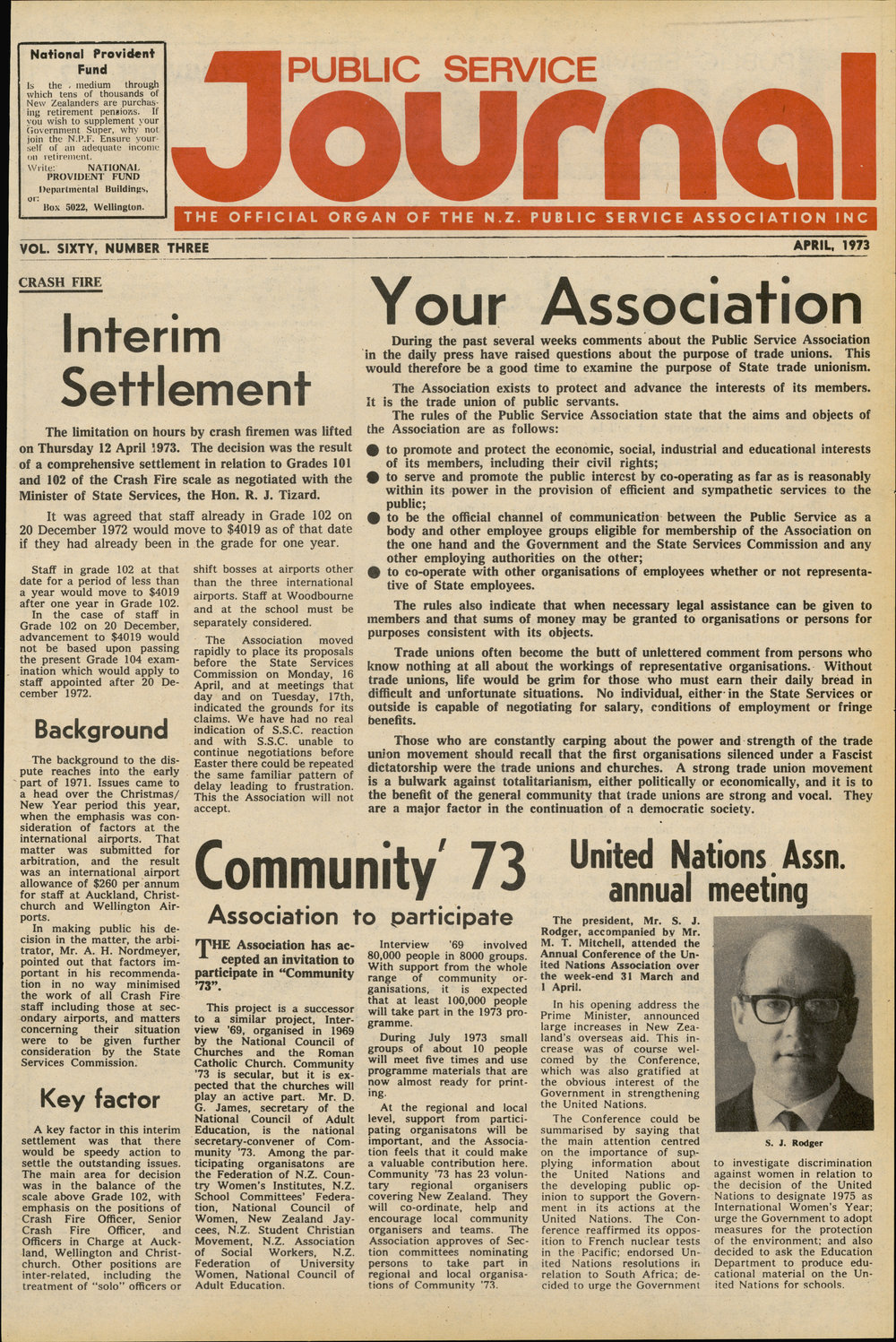 PSA Journal: Vol 60 No 3, April 1973