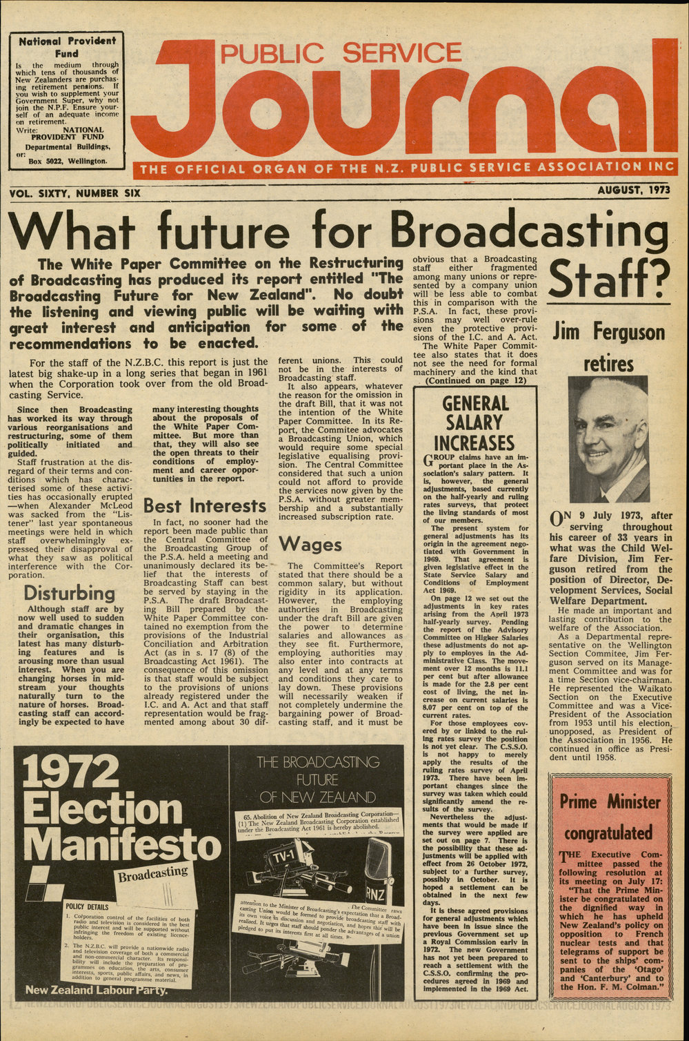 PSA Journal: Vol 60 No 6, August 1973