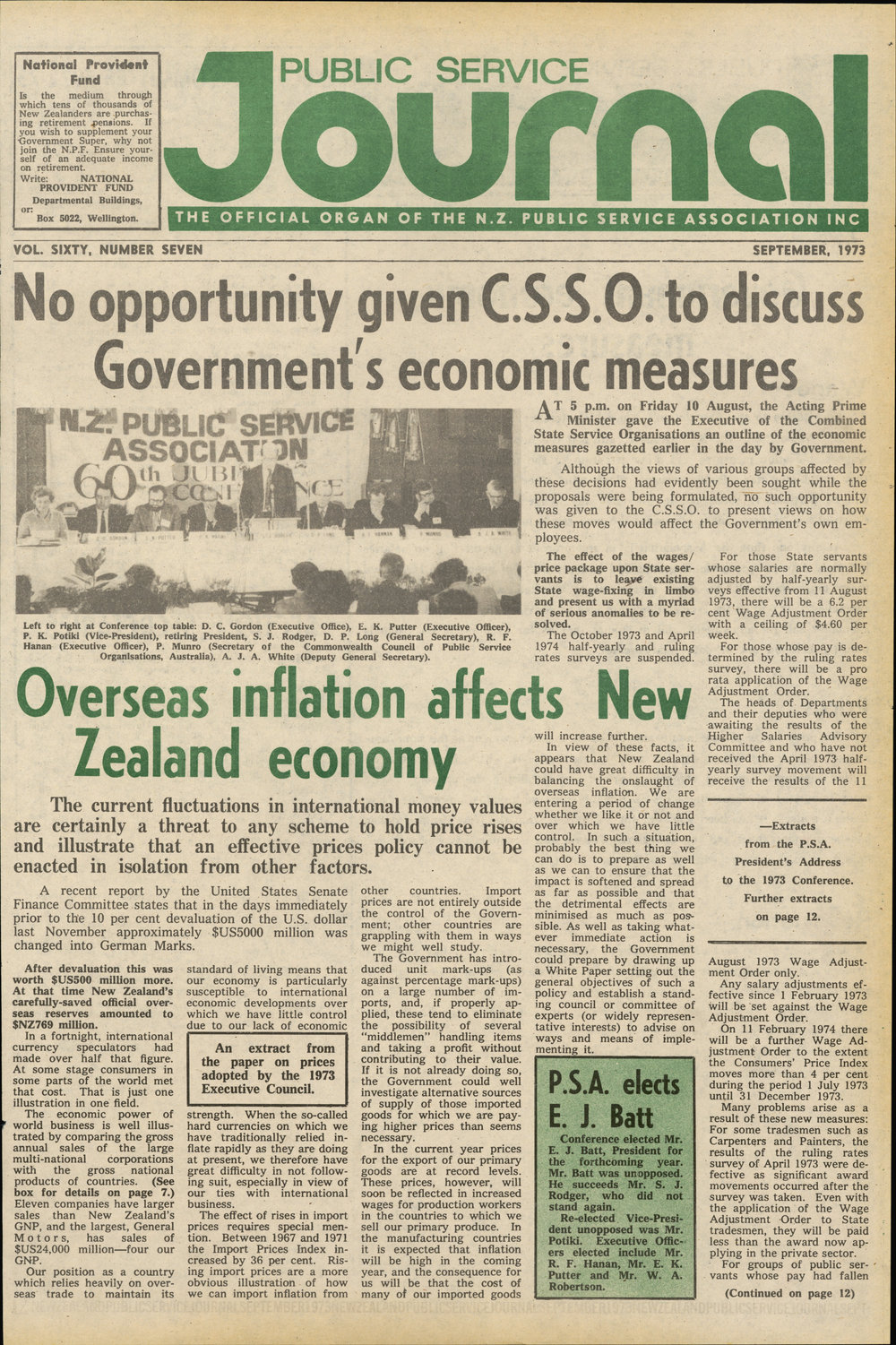 PSA Journal: Vol 60 No 7, September 1973