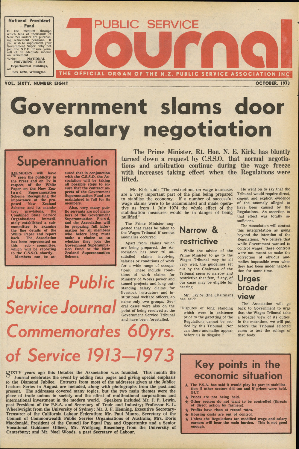 PSA Journal: Vol 60 No 8, October 1973