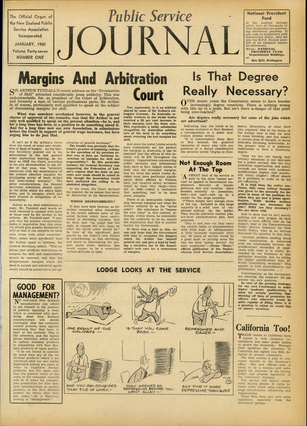 PSA Journal: Vol 47 No 1, January 1960