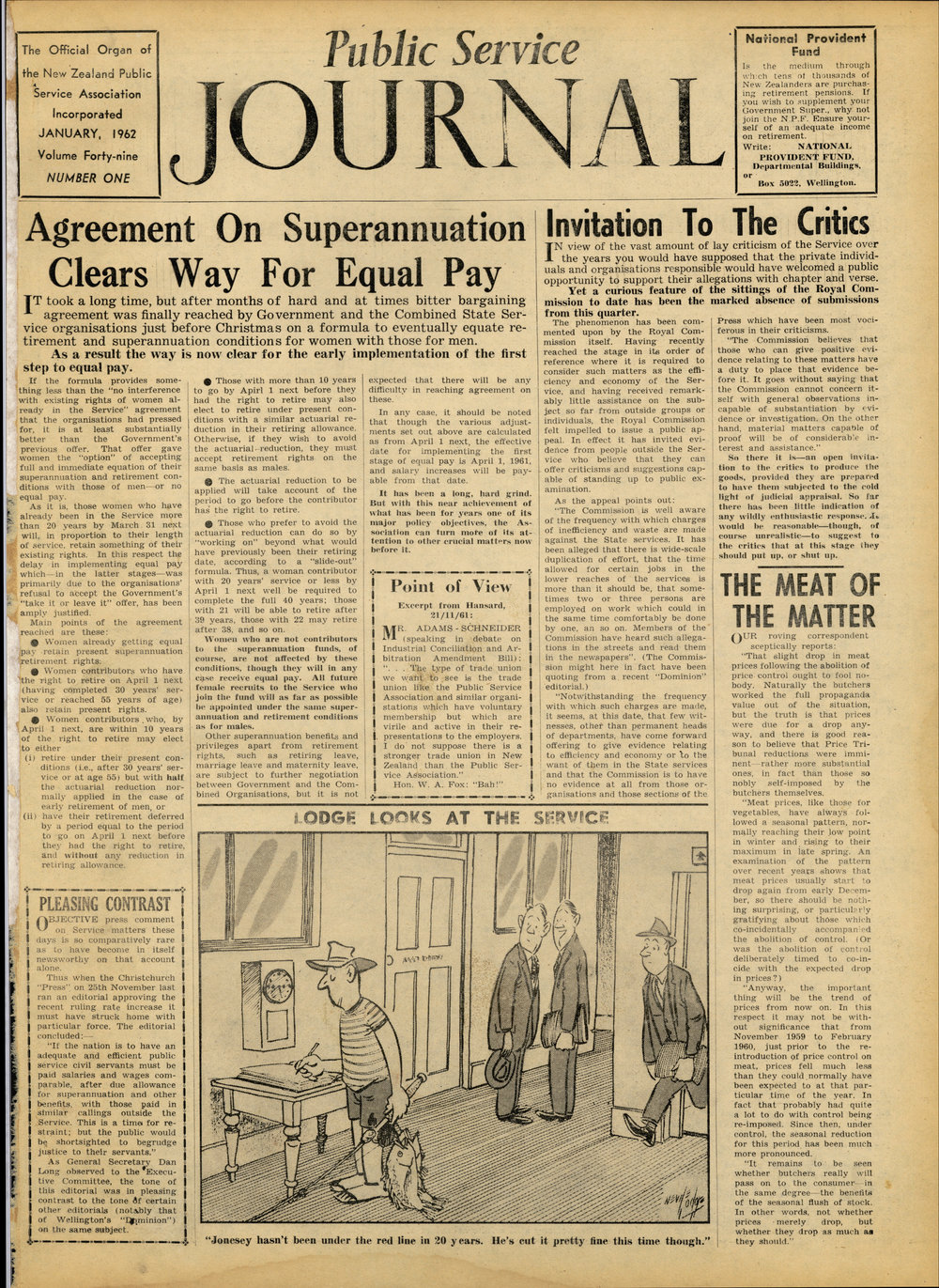 PSA Journal: Vol 49 No 1, January 1962