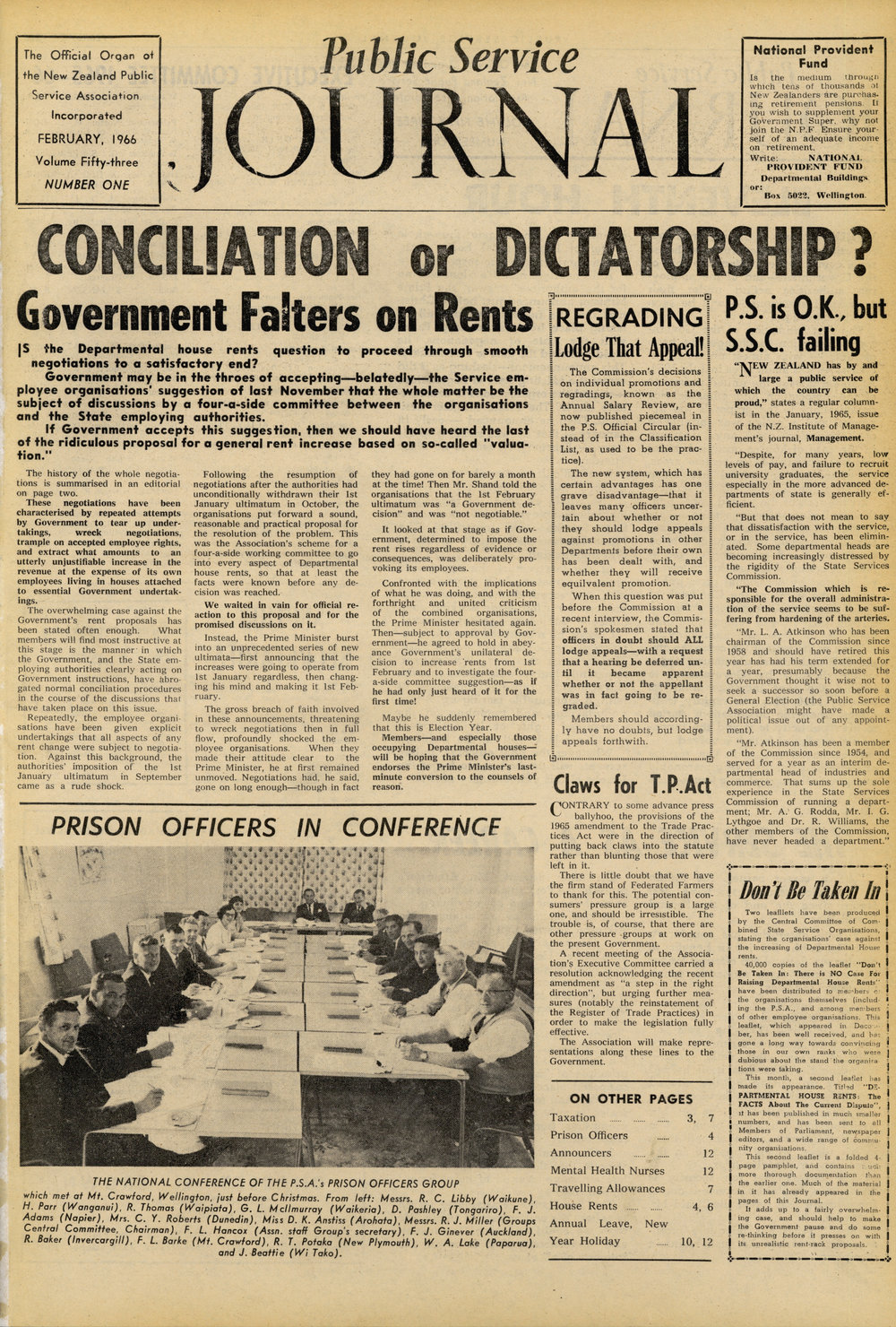 PSA Journal: Vol 53 No 1, February 1966