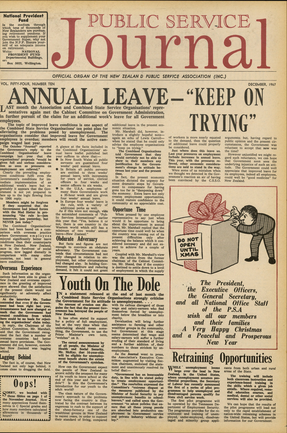 PSA Journal: Vol 54 No 10, December 1967