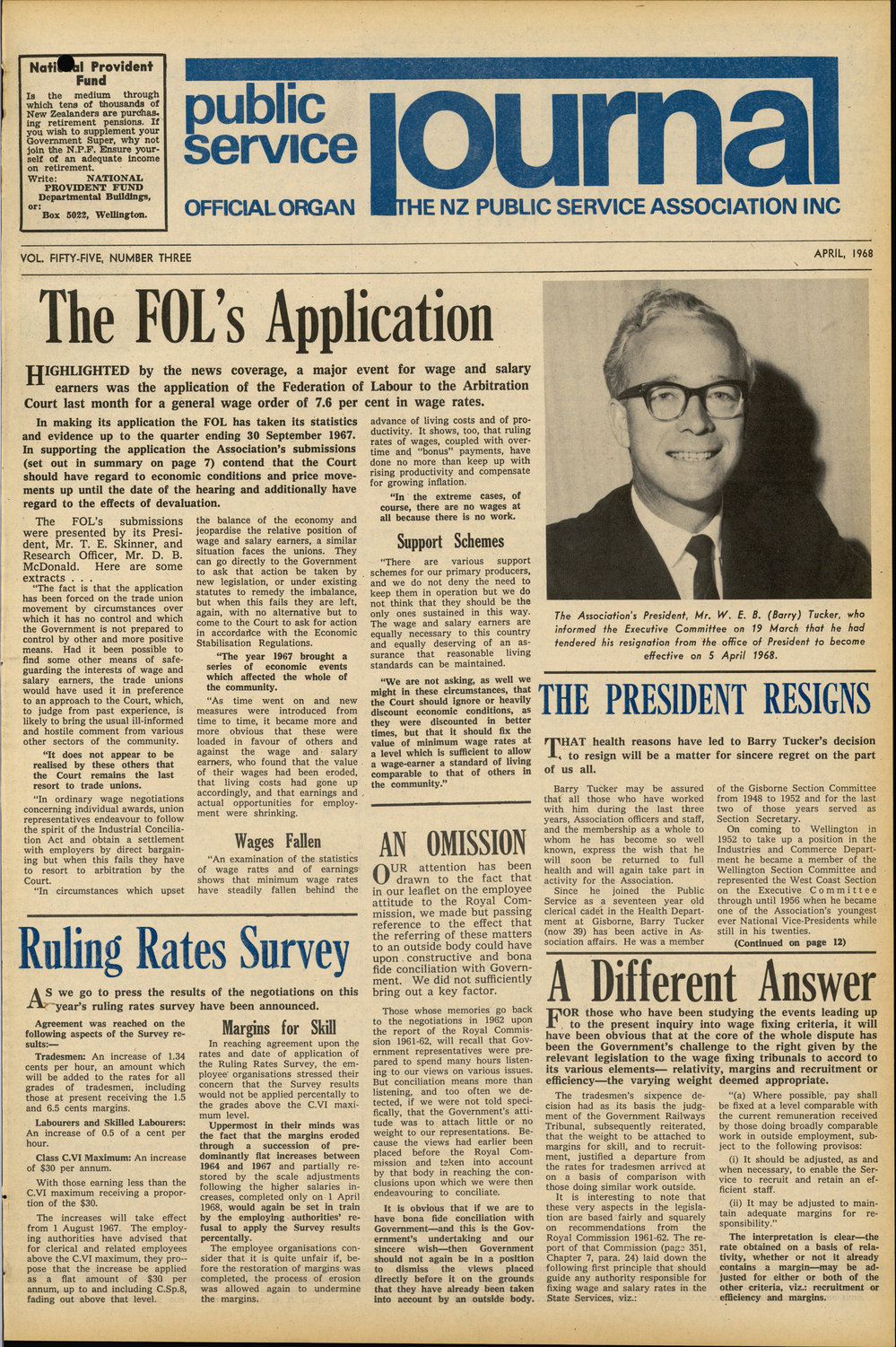 PSA Journal: Vol 55 No 3, April 1968