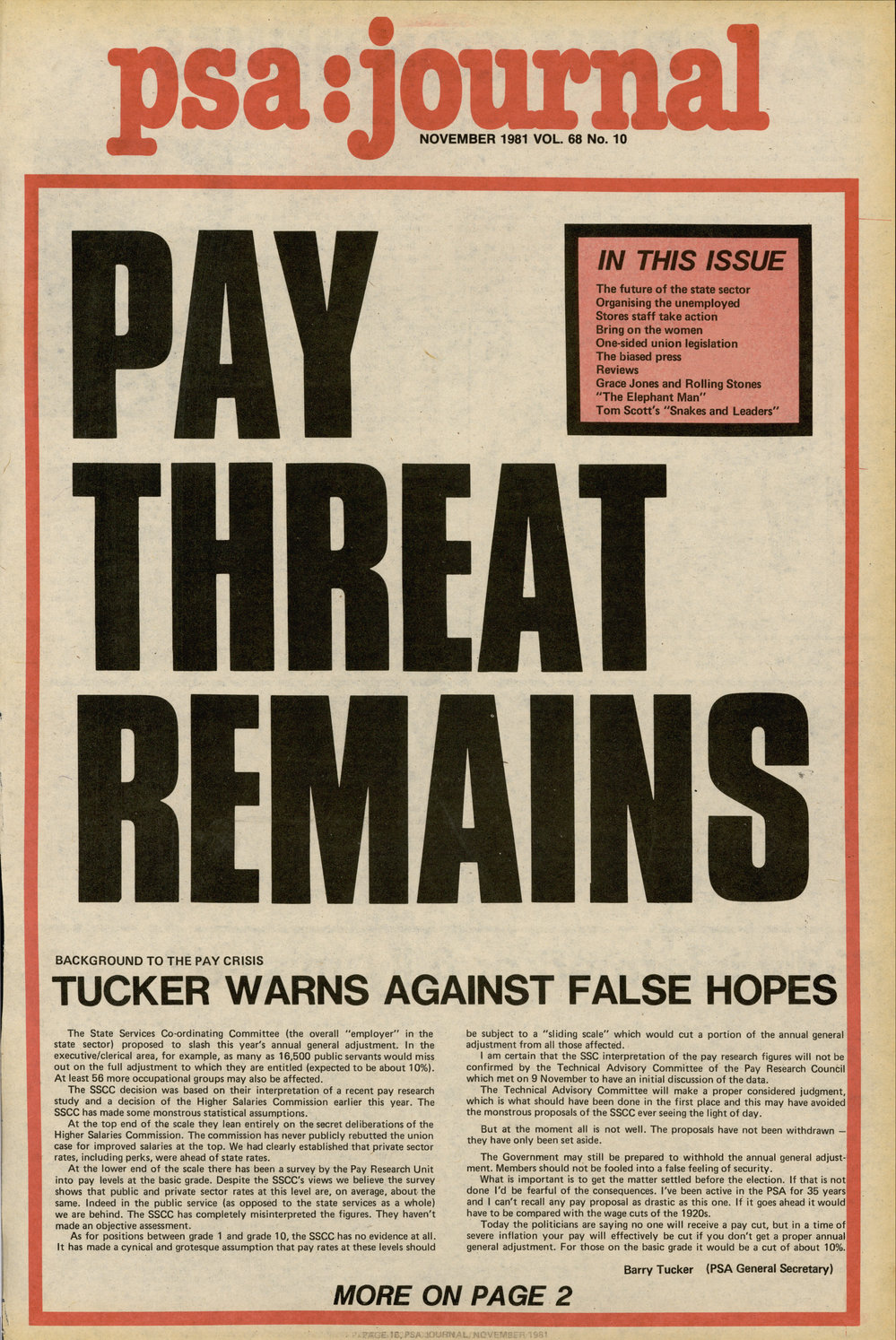 PSA Journal: Vol 68 No 10, November 1981